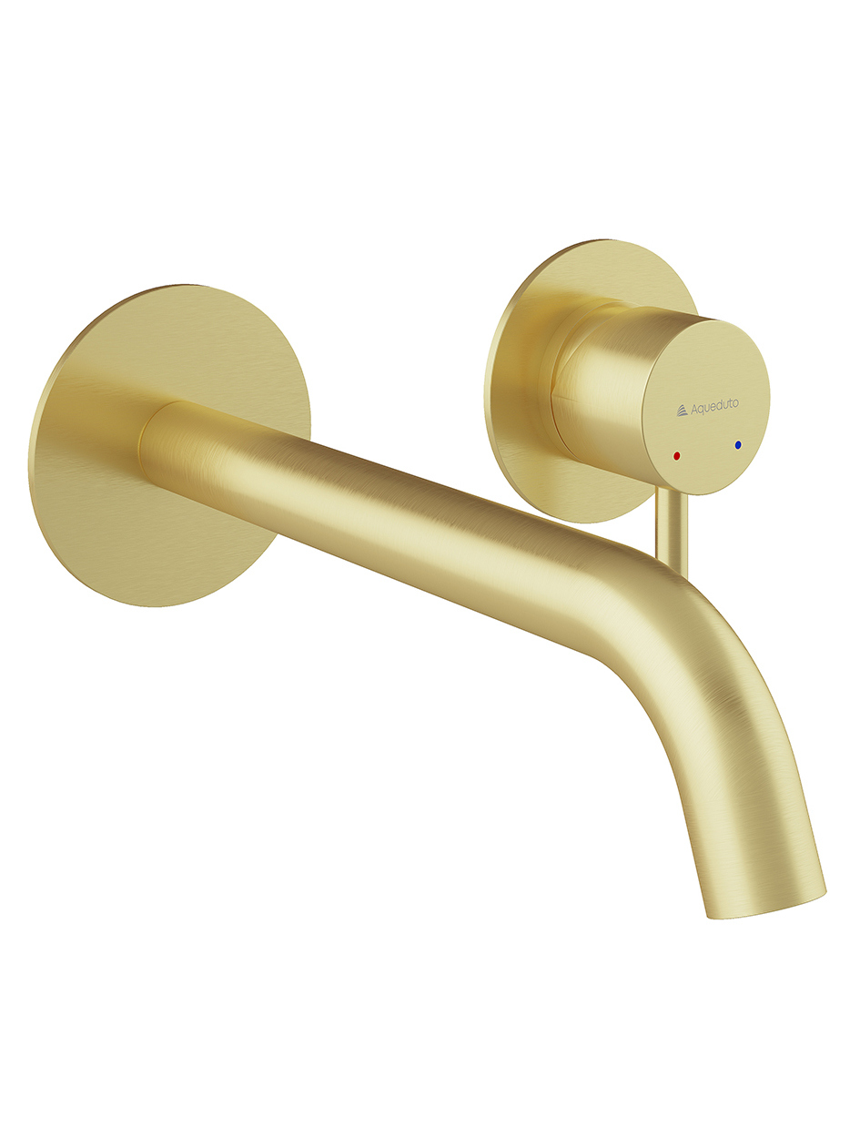 

Смеситель для раковины Aqueduto Cano CAN0450 С ВНУТРЕННЕЙ ЧАСТЬЮ, шлифованное золото
