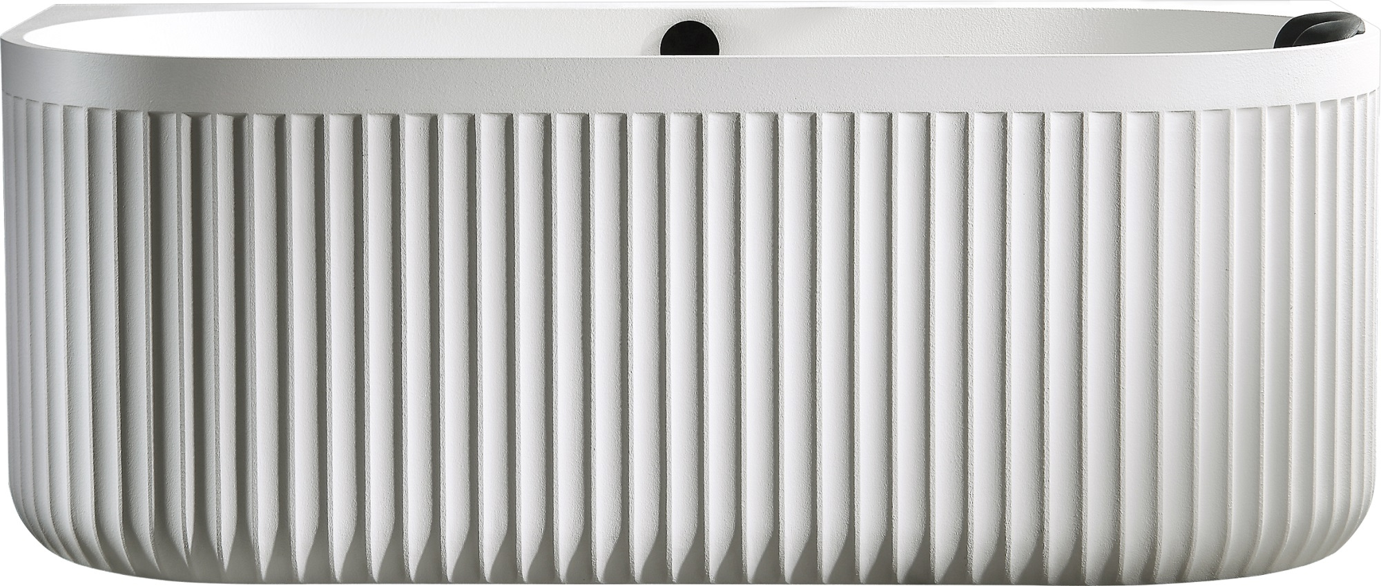 Ванна из искусственного камня AltroBagno Fabiana 090206 170x80 см пристенная матовая белая овальная на ножках с донным клапаном с подголовником 237520₽