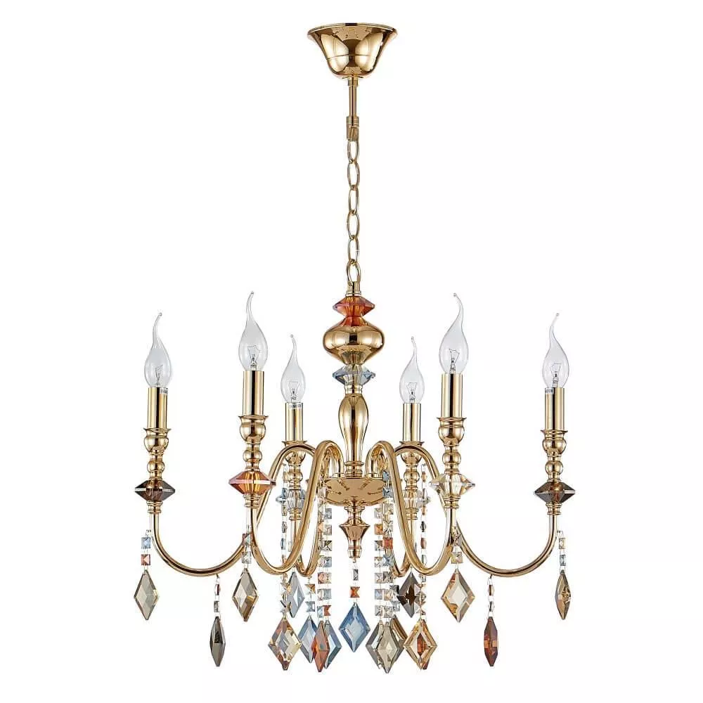 

Подвесная люстра Crystal Lux Mercedes SP6 Gold/Color