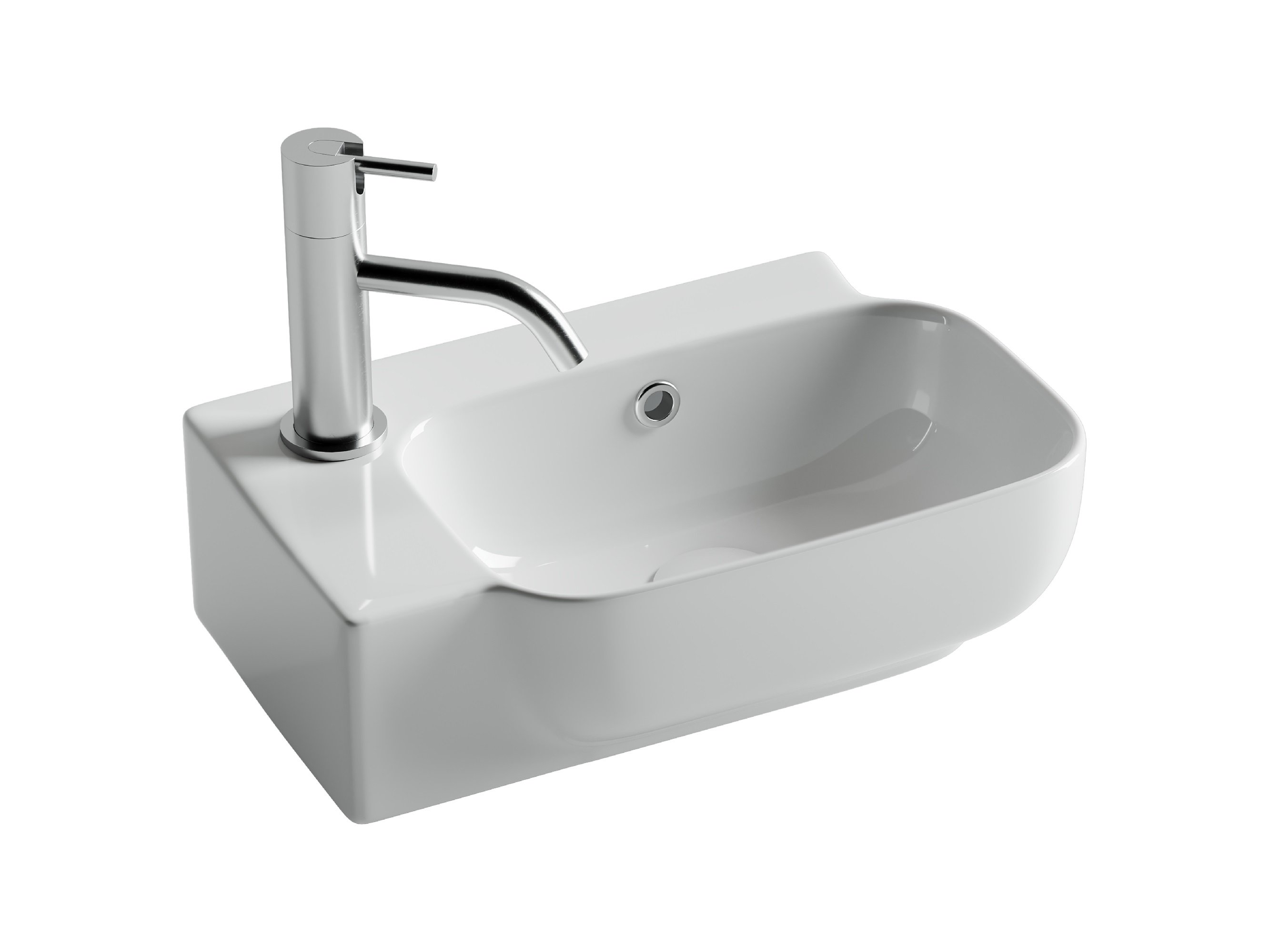 

Раковина маленькая в туалет Ceramicanova Element CN6074R белый глянцевый