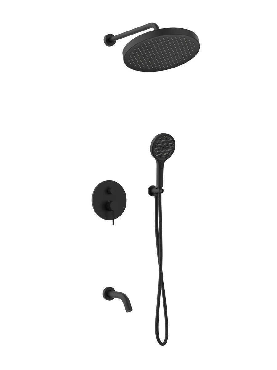 Душевой комплект AltroBagno Bilancia AltroBagnoBilancia040504MB С ВНУТРЕННЕЙ ЧАСТЬЮ черный матовый 42010₽