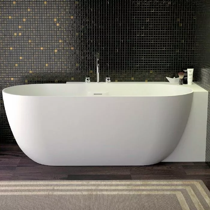 

KNIEF Lotus Ванна отдельностоящая левая ,из материала Stone 170х75х63 см, перелив щелевой, цвет белый матовый (СПЕЦЦЕНА со склада!)