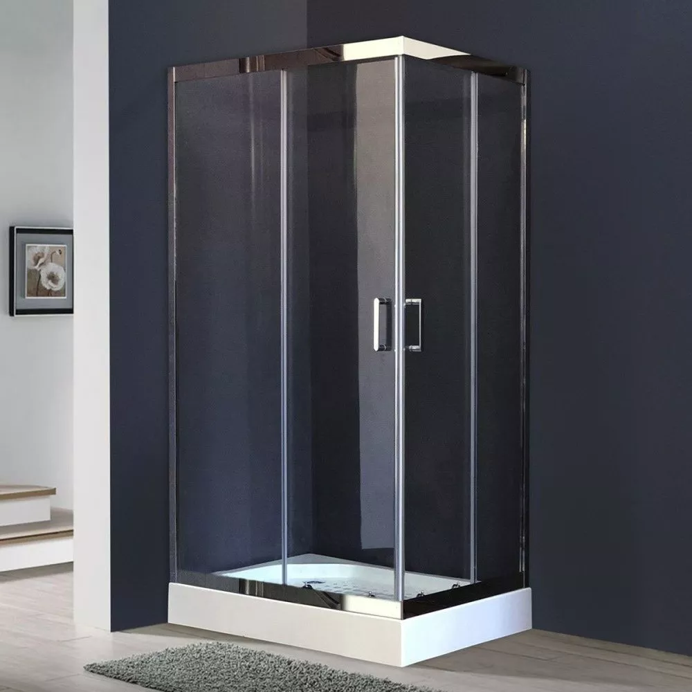 

Душевой уголок Royal Bath HPD 100x90 профиль хром стекло прозрачное