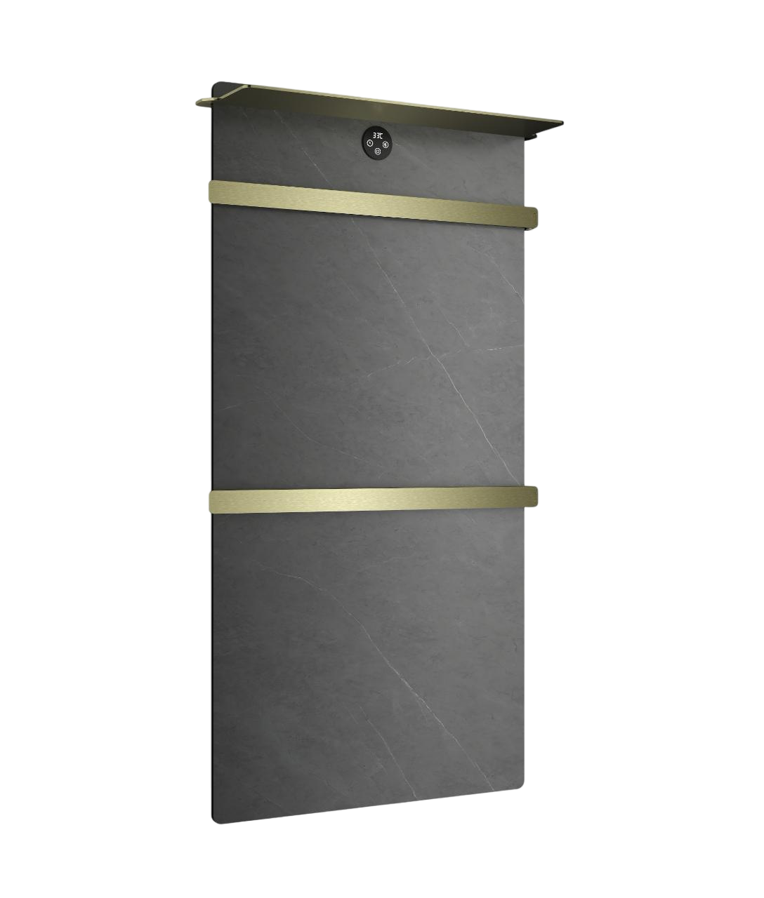 

Полотенцесушитель электрический Wonzon & Woghand Stuttgart WW-A504G-BG серый мрамор, брашированное золото