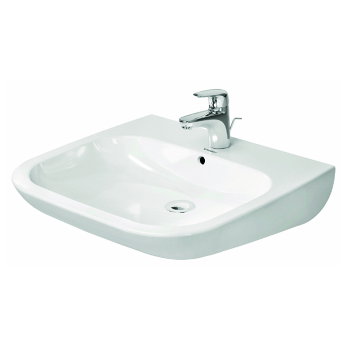 

DURAVIT (D-Code) Умывальник 600*550 мм, с переливом, 1 отверстие под смеситель, белый