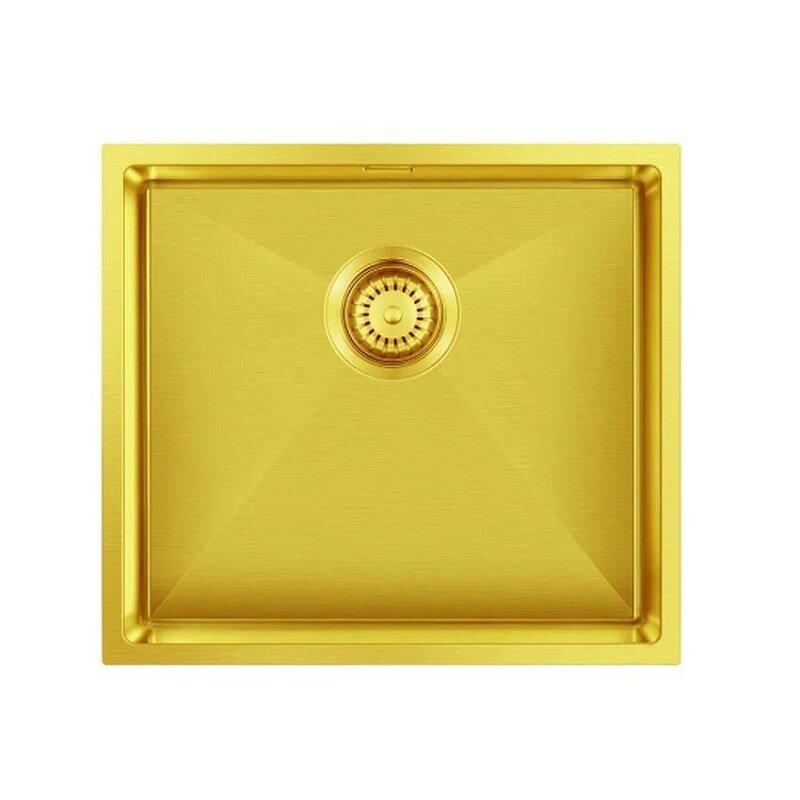 Мойка Seaman Eco Marino SME-490-GS (Gold Satin, PVD, satin), стандартная комплектация - Золото сатин