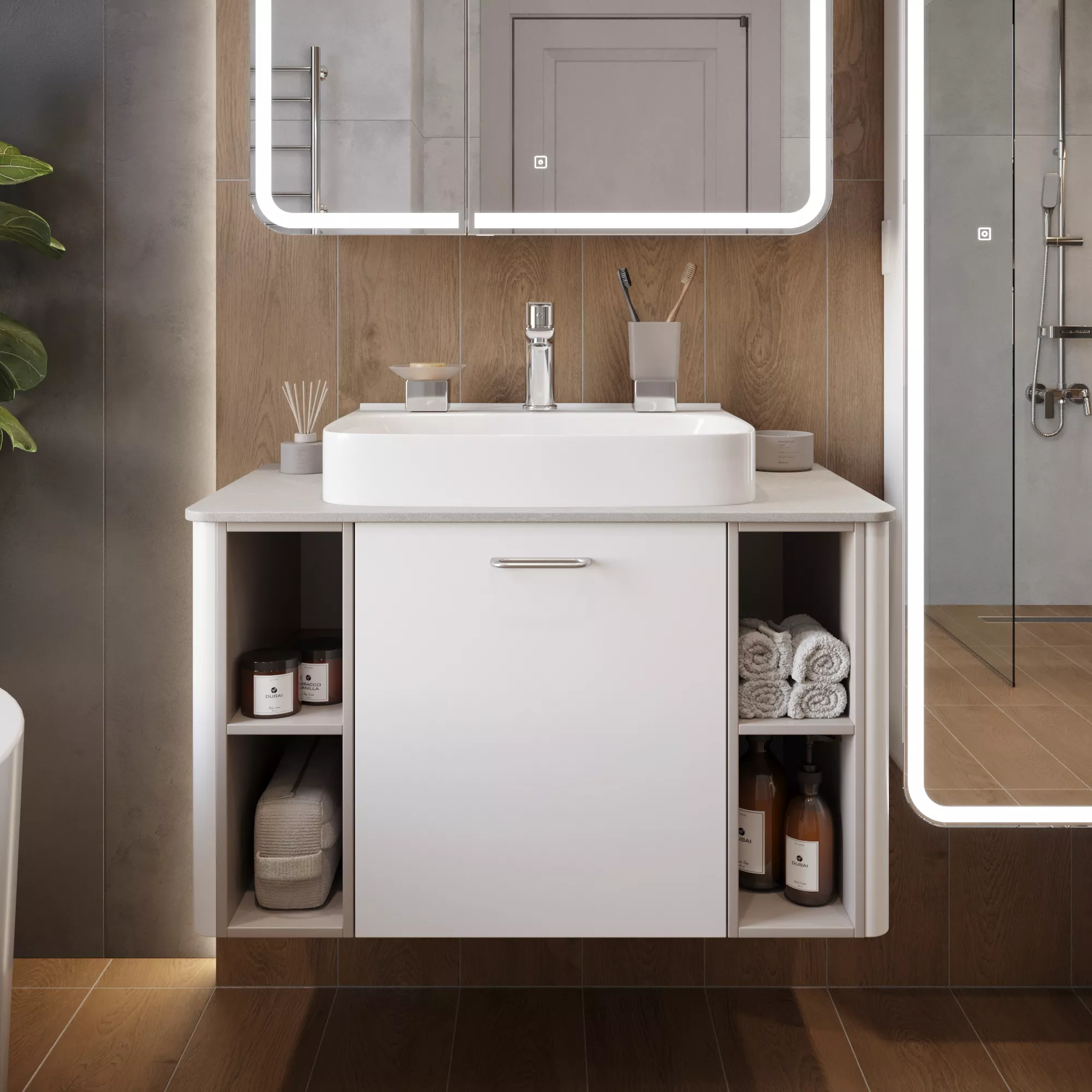 

Тумба с раковиной VOQ Drexel Drexel 80 ultra white&cream