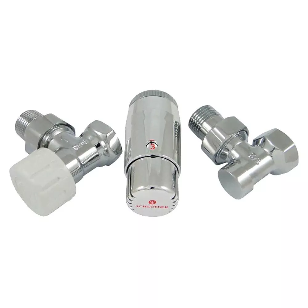 

Комплект подключения SCHLOSSER STANDARD MINI 1/2 угловой, хром, с термоголовкой MINI М30х1,5