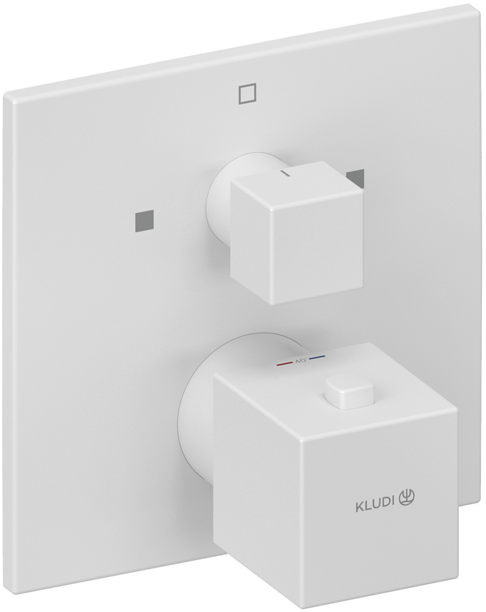 Термостатический смеситель встраиваемый Kludi Decus 548105375 белый матовый 43927₽