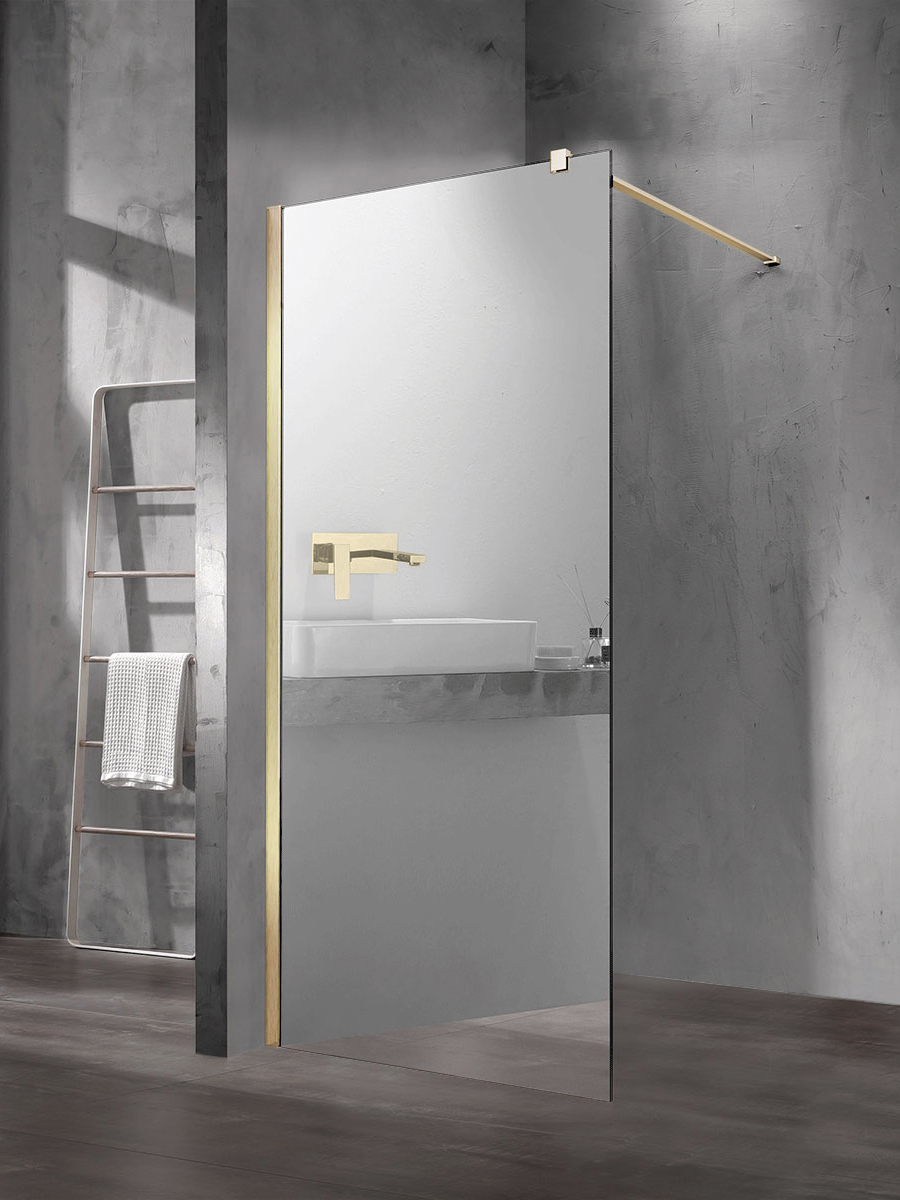 

Душевая перегородка Vincea Walk-in VSW-1H900MRG 90 см, профиль матовое золото, стекло зеркальное