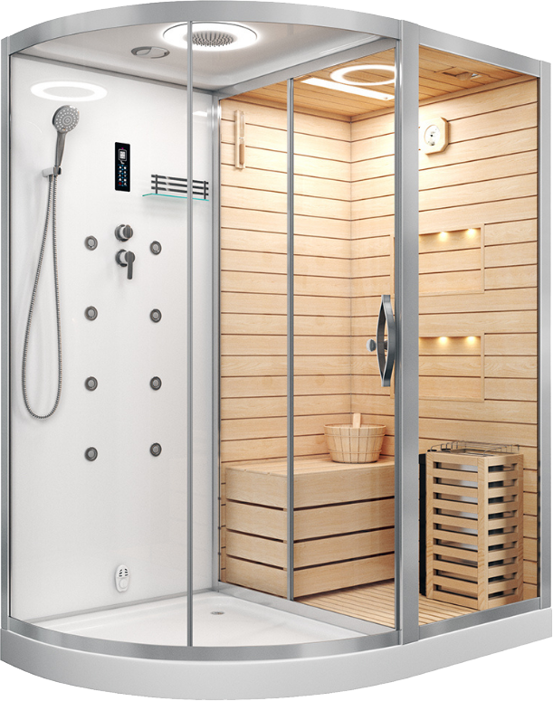 

Душевая кабина Cerutti Spa Lugano -R White 8346 с сауной