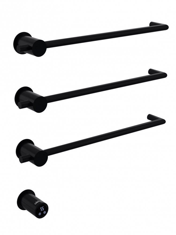 

Полотенцесушитель электрический Abber Charme 4003 50x50 см, скрытое подключение, матовый черный, E-образный