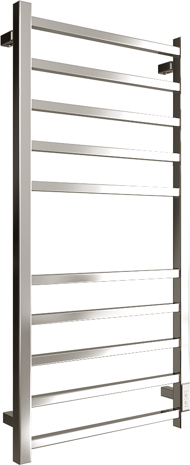 

Полотенцесушитель электрический Двин L plaza neo 100/50 100x55 см, подключение справа, слева, полированный хром, лесенка