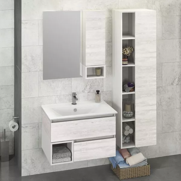 

Мебель для ванной Comforty Турин 75 дуб белый
