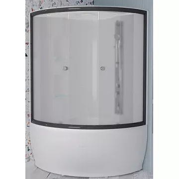 

Душевой бокс Radomir Лаура 128х128 черный стекло матовое без гидромассажа