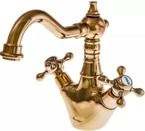 

Смеситель для раковины Aksy Bagno PRIMAVERA золото (102 gold)