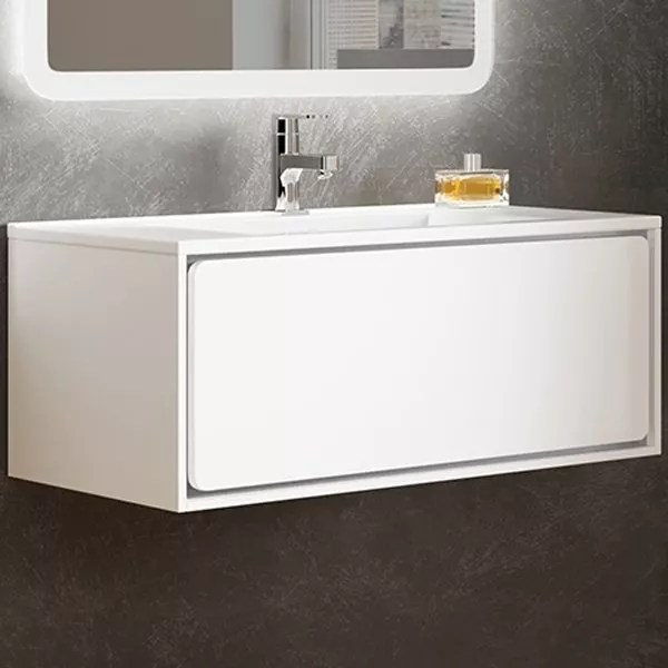 

Тумба с раковиной Sanvit Бруно -1 120 белый глянец