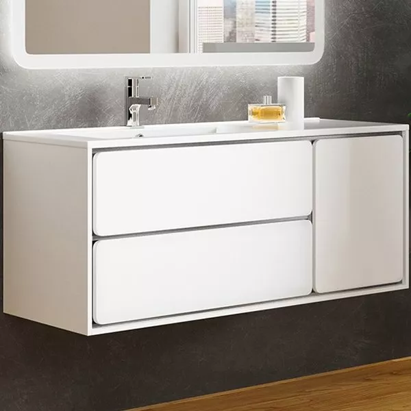 

Комплект мебели Sanvit Бруно -2 120 L белый глянец
