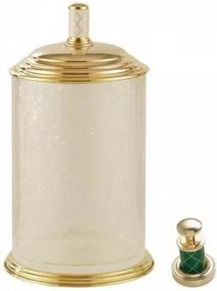 Ведро для мусора Boheme Murano золото с зеленым