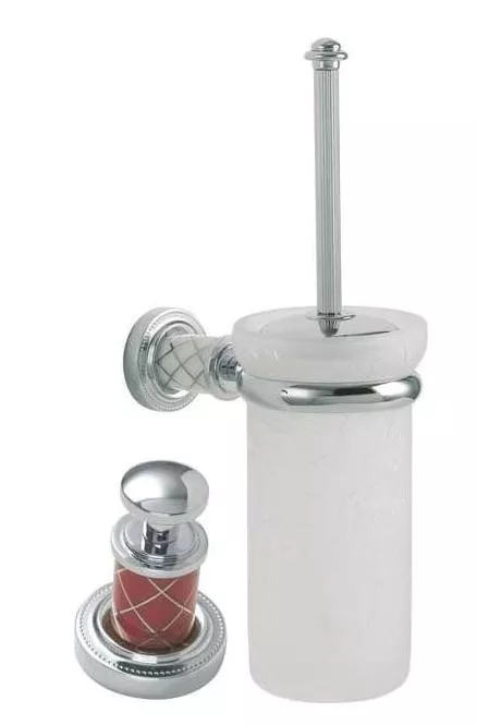 

Ершик для унитаза настенный Boheme Murano хром с красным