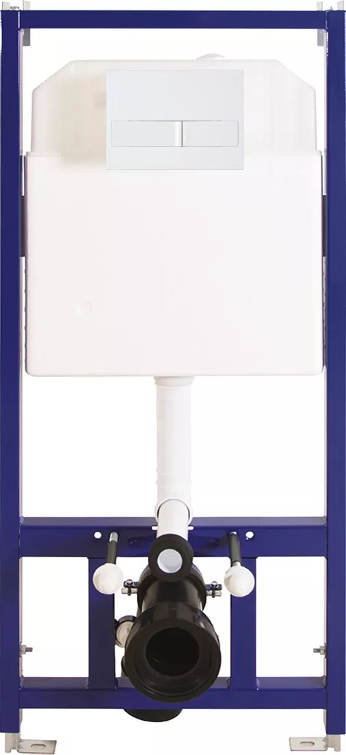 Система инсталляции для унитазов Berges Wasserhaus Novum L1 с белой кнопкой смыва, цвет белый 040211 - фото 1
