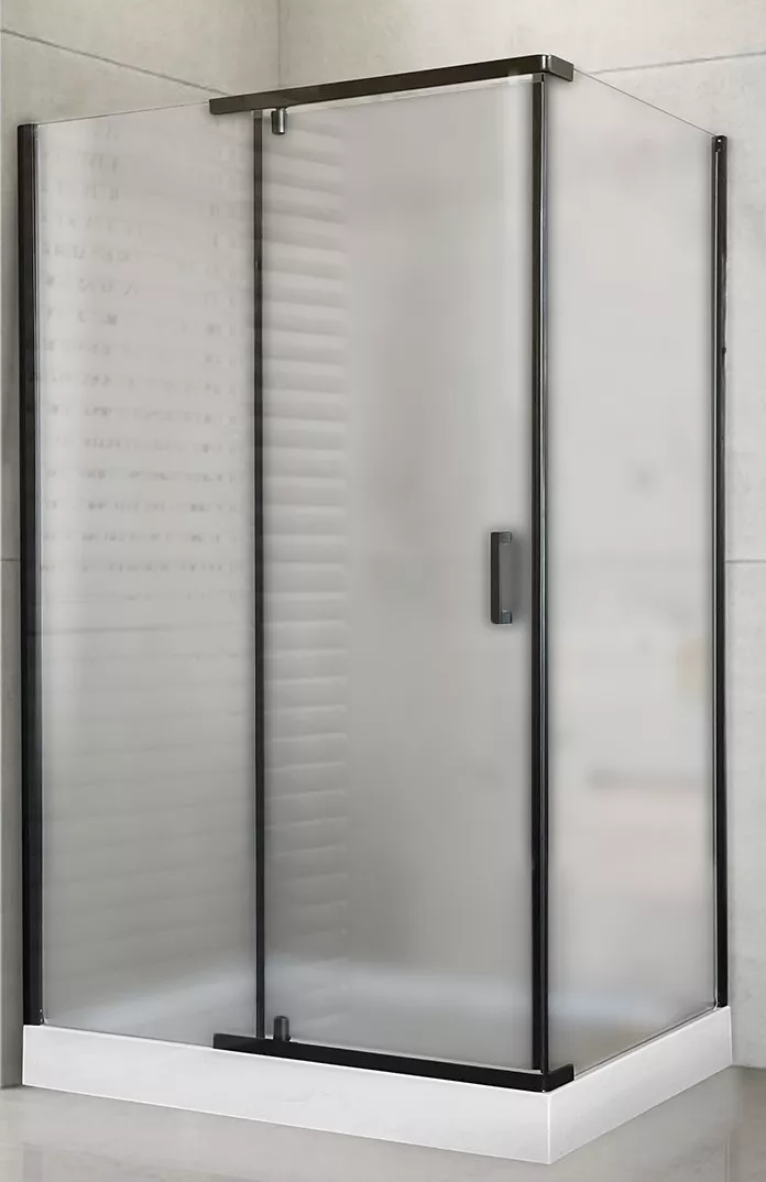 Душевой уголок Royal Bath HPV 140х80 с поддоном профиль черный стекло матовое