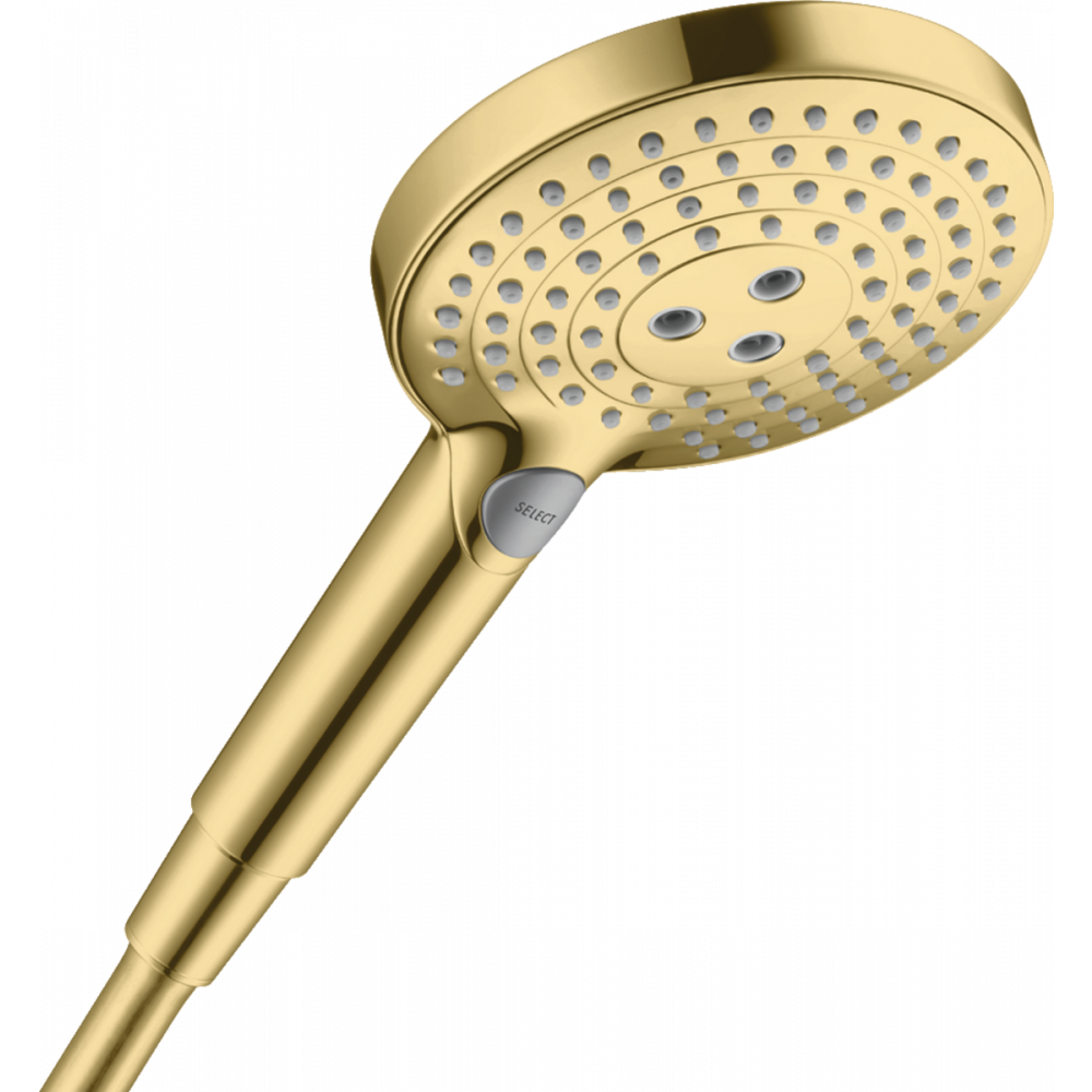 

Ручной душ Hansgrohe Raindance Select S 120 3jet EcoSmart 9 л/мин, полированное золото 26531990