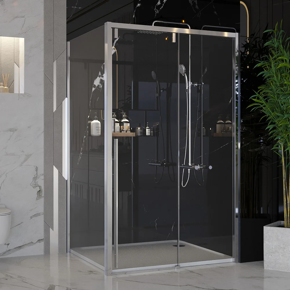 

Душевой уголок Ambassador Intense 130х100 хром стекло прозрачное