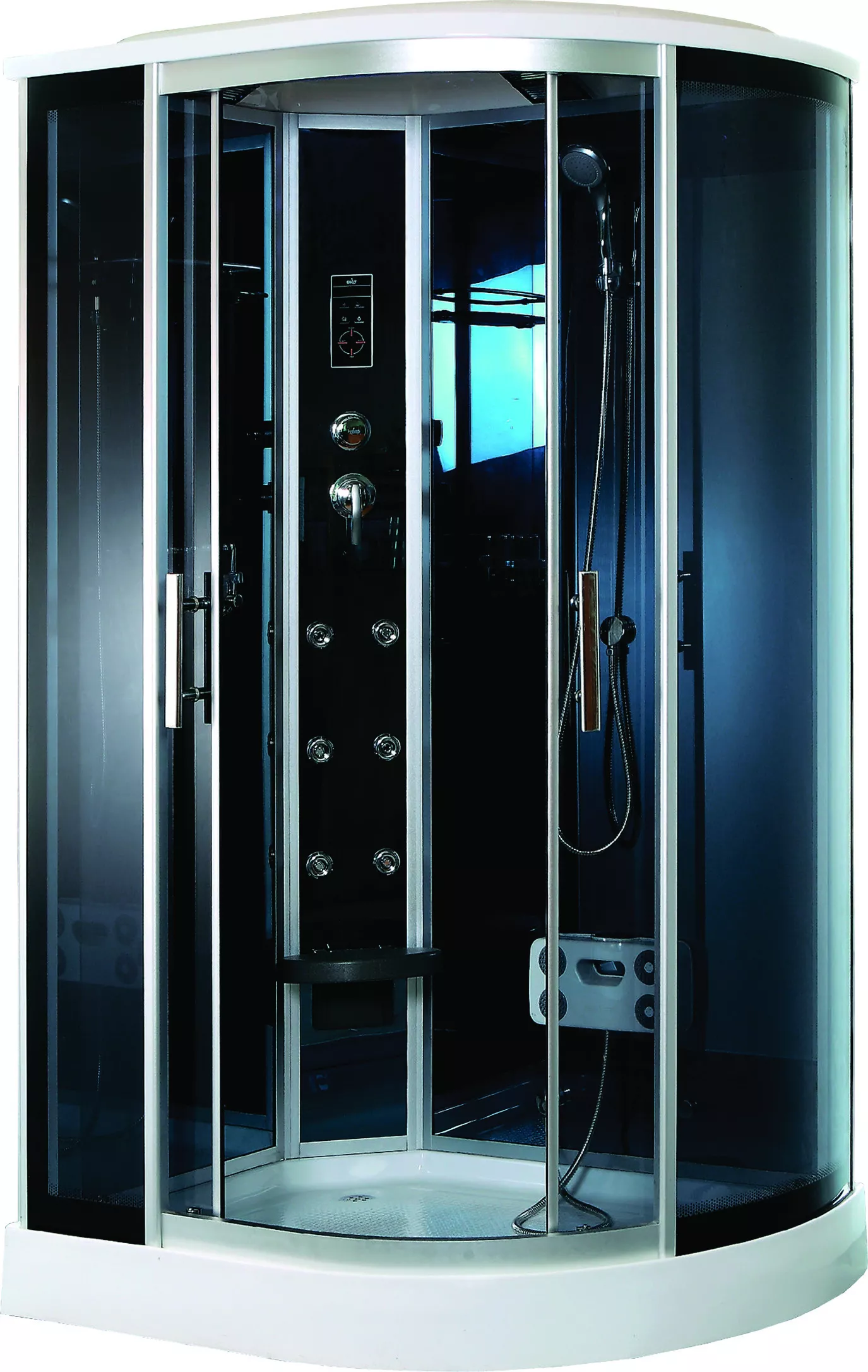 

Душевая кабина Timo Standart 120x85 T-1102 L левая хром, стекло тонированное, с гидромассажем