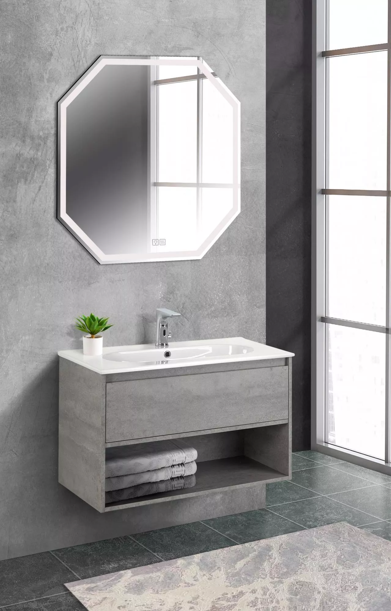 

Комплект мебели BelBagno Kraft 80 серый