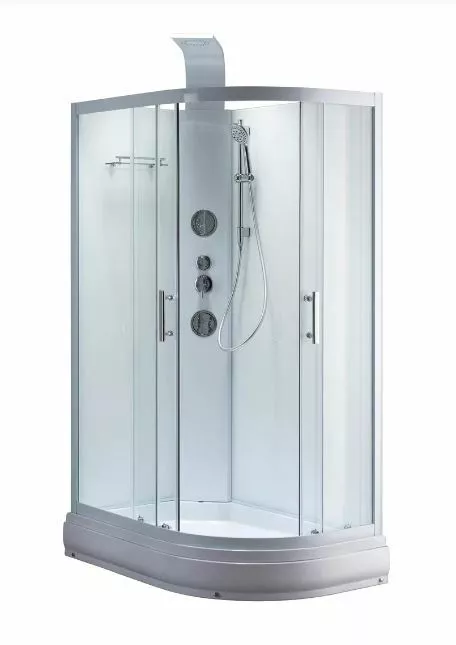 

Душевая кабина Taliente 120х80 L с гидромассажем профиль белый стекло прозрачное