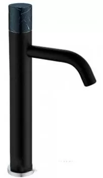 

Смеситель для раковины высокий Boheme Stick c ручкой черный мрамор, черный матовый