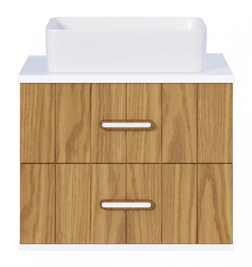 

Тумба под раковину Brevita Alskar 60 белый, светлое дерево