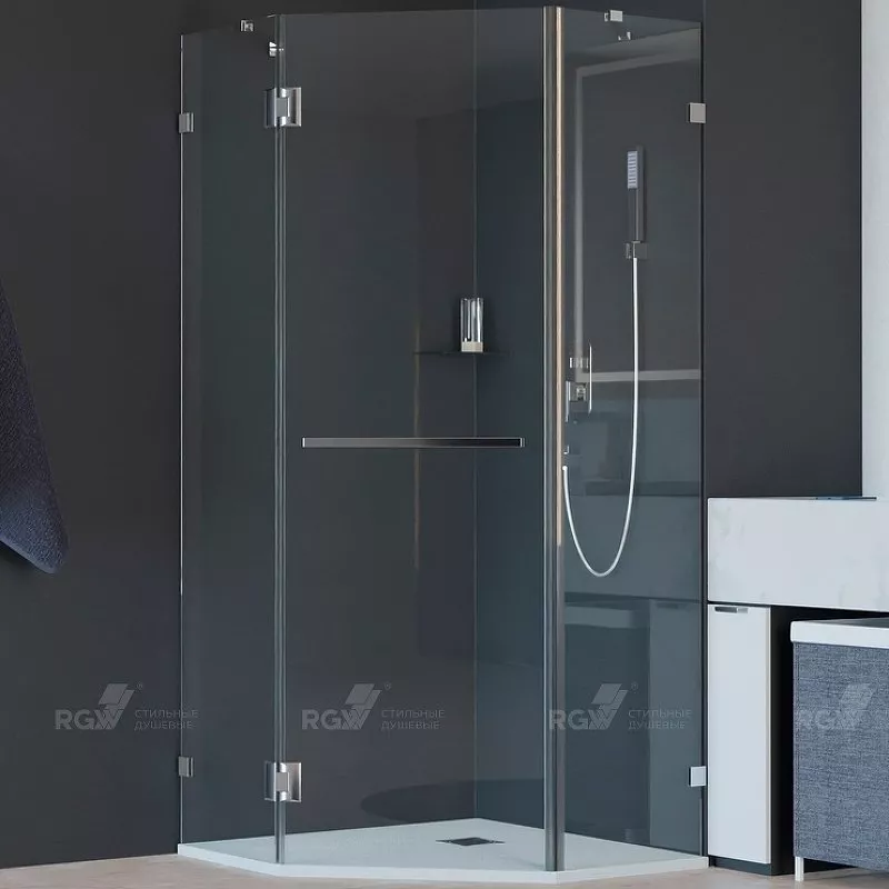 

Душевой уголок RGW Hotel HO-082 90х90 профиль хром стекло прозрачное