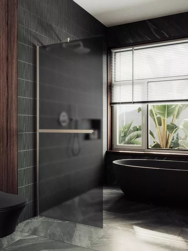 

Душевая перегородка Maybahglass MGD-712-5ш 109 см, профиль хром матовый, стекло графит матовое
