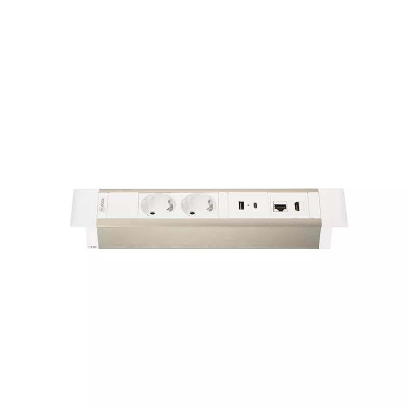 

Блок розеток 41T (2 секции, USB + type C + RJ45 + HDMI) Mebax 00-00002594