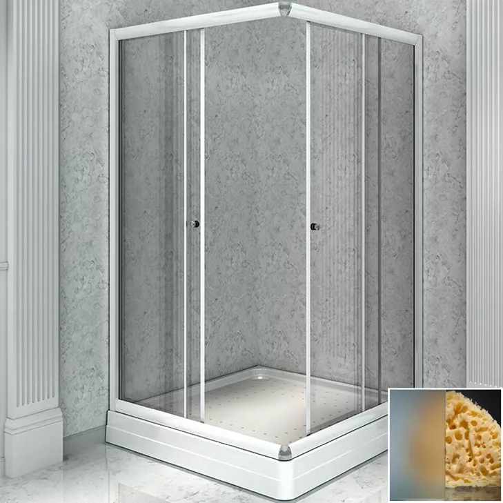 

Душевой уголок Radomir Дрим 90х110 профиль белый стекло матовое без поддона