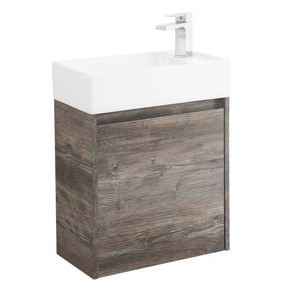 

Тумба под раковину Belbagno Kraft Mini 50 L темное дерево