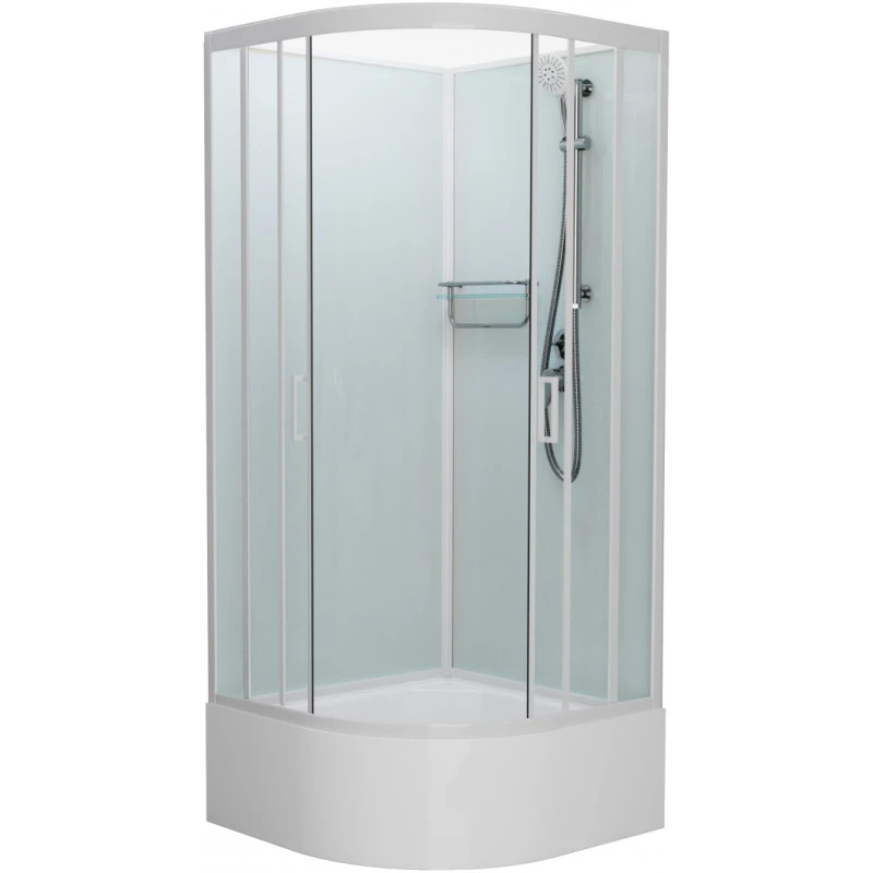 

Душевая кабина Frank 90х90 белая стекло прозрачное