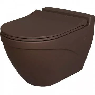 

Чаша для подвесного унитаза Ambassador Nord коричневый матовый без сиденья