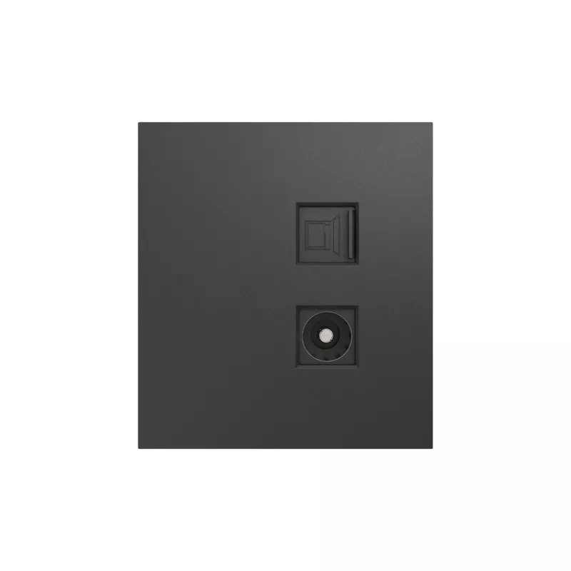 Розетка STRONG компьютерная RJ45 кат6 + TV с/у графит KRANZ KR-78-0722-6