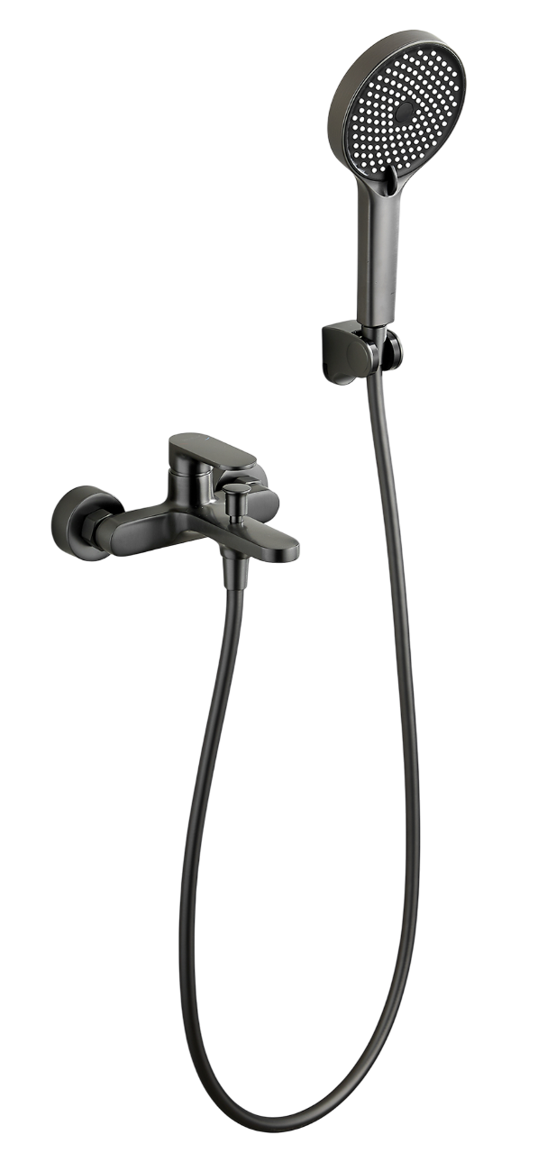 

Смеситель для ванны с душем BELZ B713 B61713-3 оружейная сталь