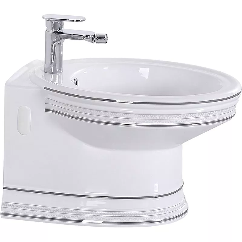 

Биде подвесное Ceramalux Classic 1413 белый, хром
