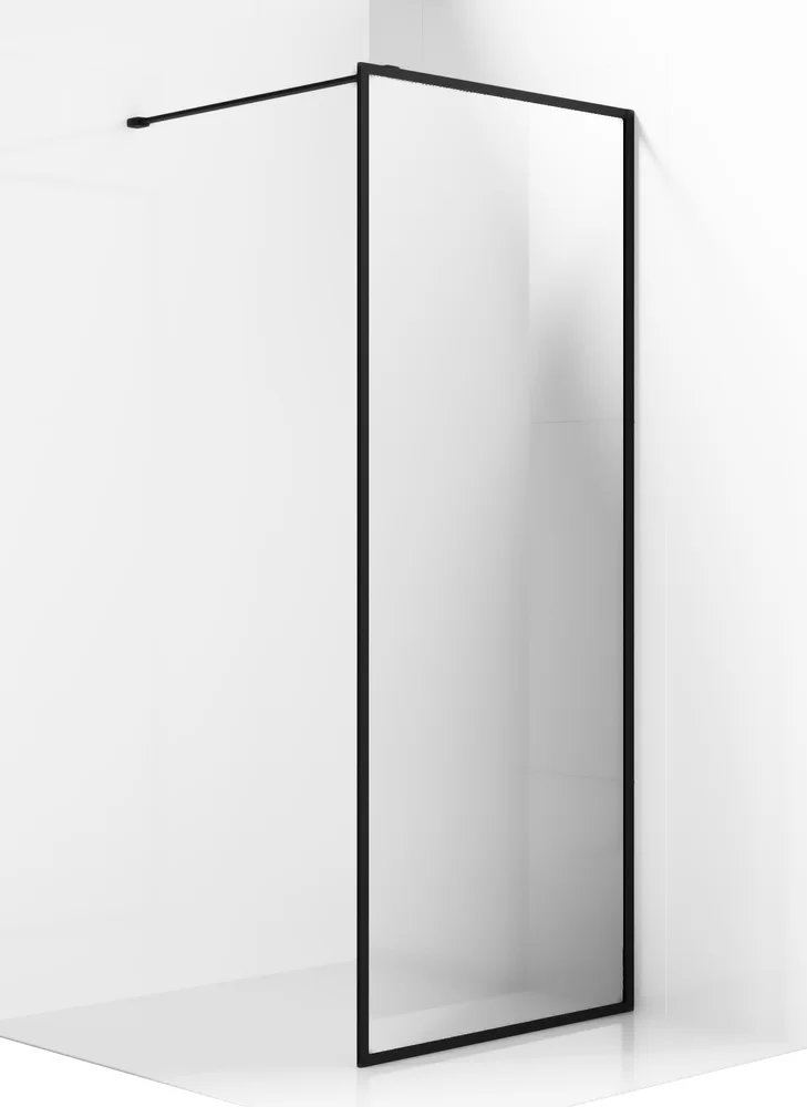 Душевая перегородка Ambassador Walk-in 70 черная стекло прозрачное