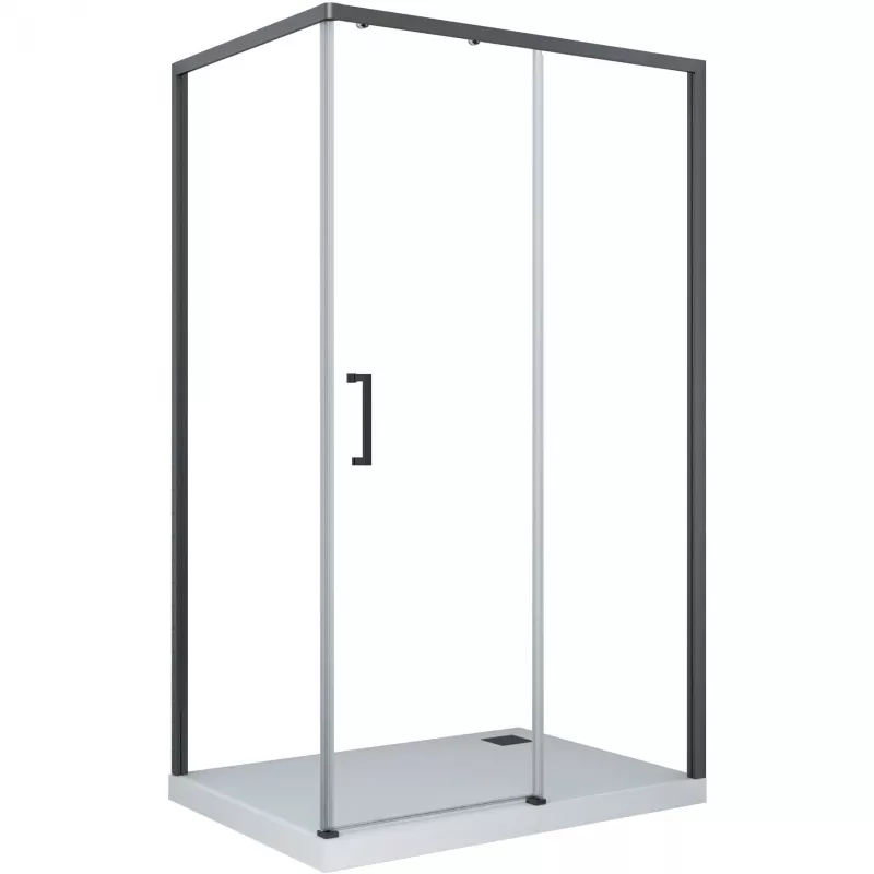 

Душевой уголок Cerutti SPA Vito 110х80 R профиль черный, стекло прозрачное