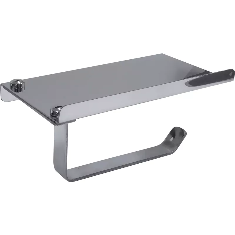 

Держатель для туалетной бумаги Bemeta Hotel хром матовый с полочкой