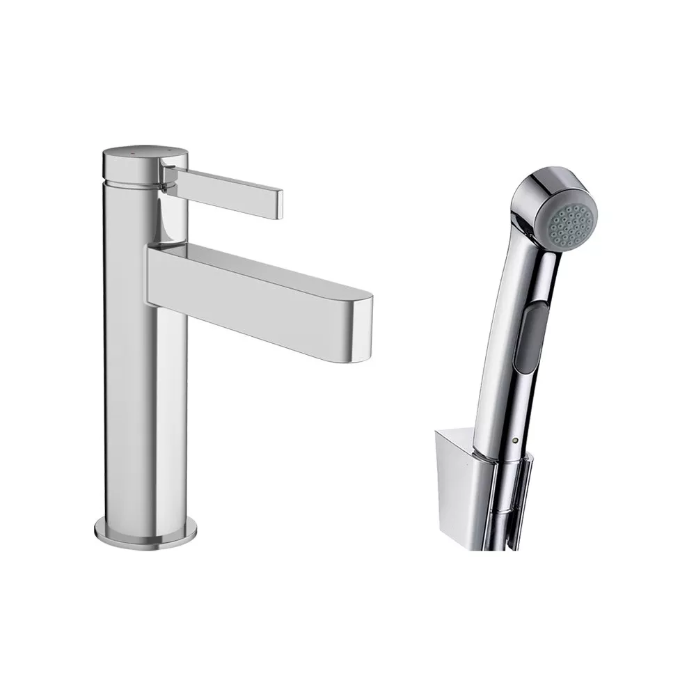 

Смеситель для раковины с гигиеническим душем Hansgrohe Finoris хром