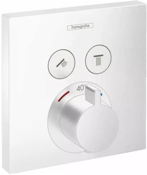 

Смеситель для душа Hansgrohe ShowerSelect с термостатом белый матовый
