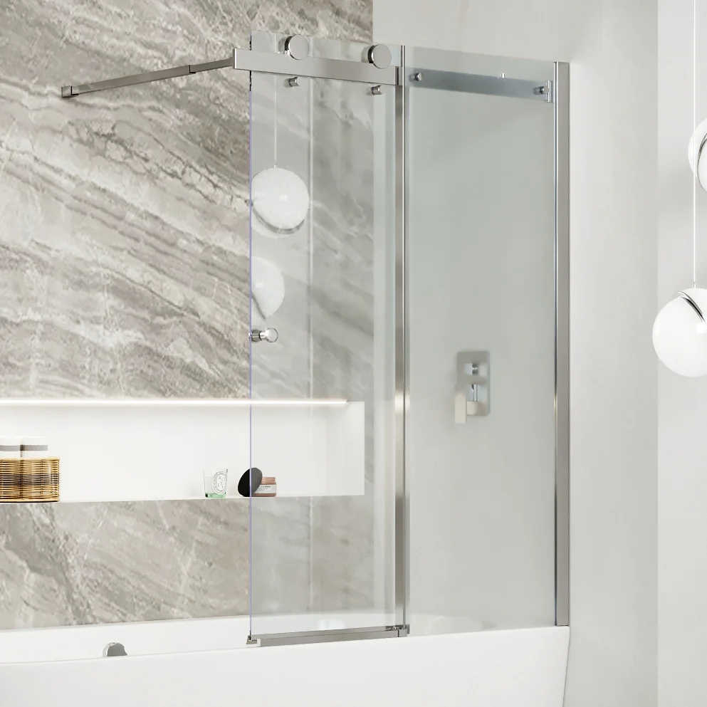 

Шторка на ванну Ambassador Bath Screens 110х140 хром стекло прозрачное