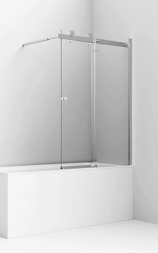 Шторка на ванну Ambassador Bath Screens 90х140 хром стекло прозрачное 16041117 - фото 1